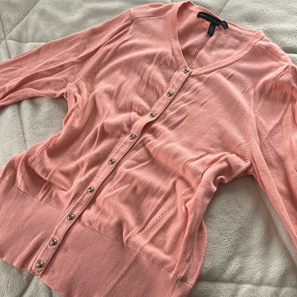 White house black market ~ salmon cardigan | size M